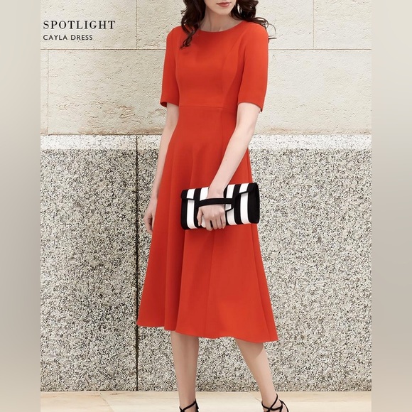 L.K. Bennett Red Cayla Dress - Picture 7 of 16